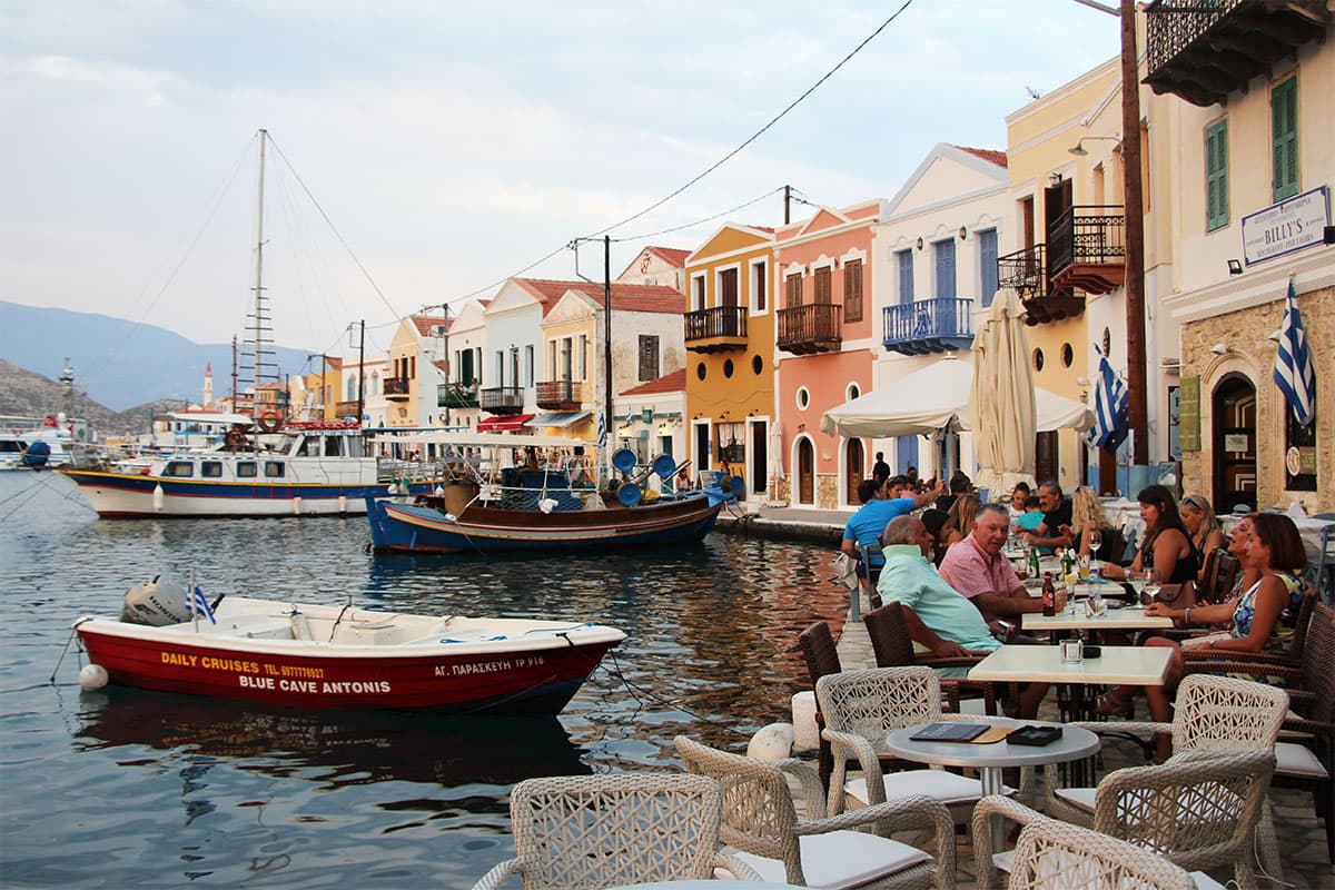 Megisti (Kastellorizo) coastline and blue sea — eastern Greece